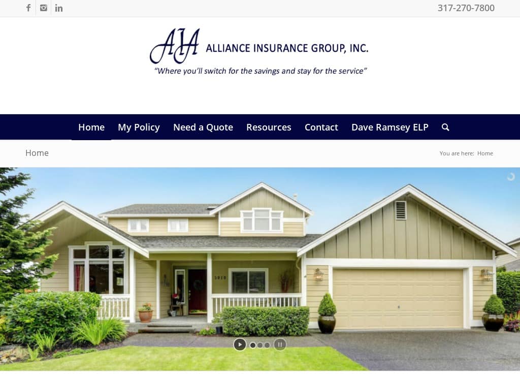 Alliance Insurance Group site Design by Doug Walker