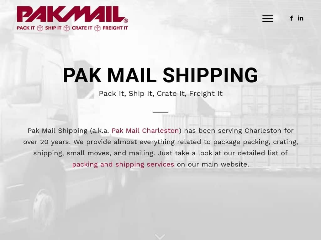 Pak Mail Shipping site Design by Doug Walker